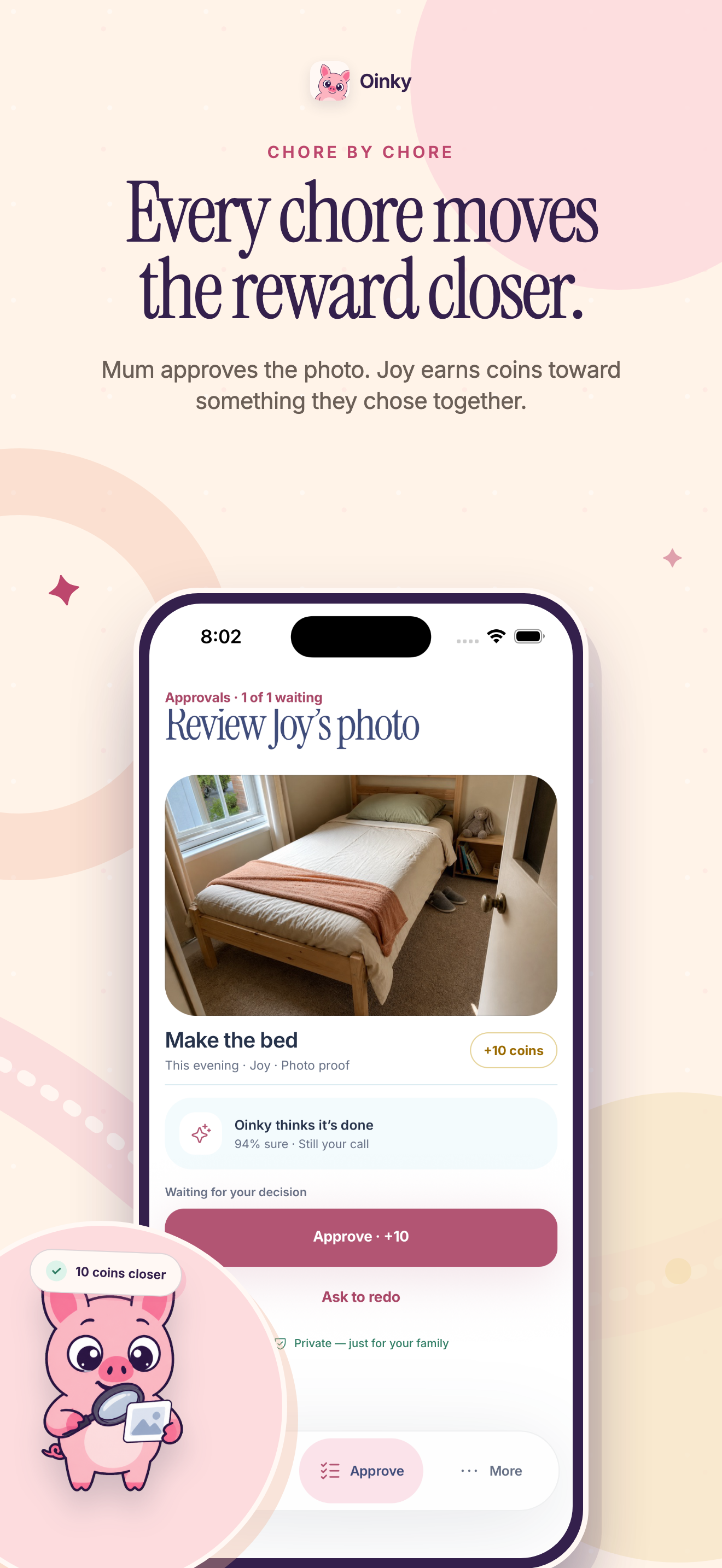 Oinky parent approval creative