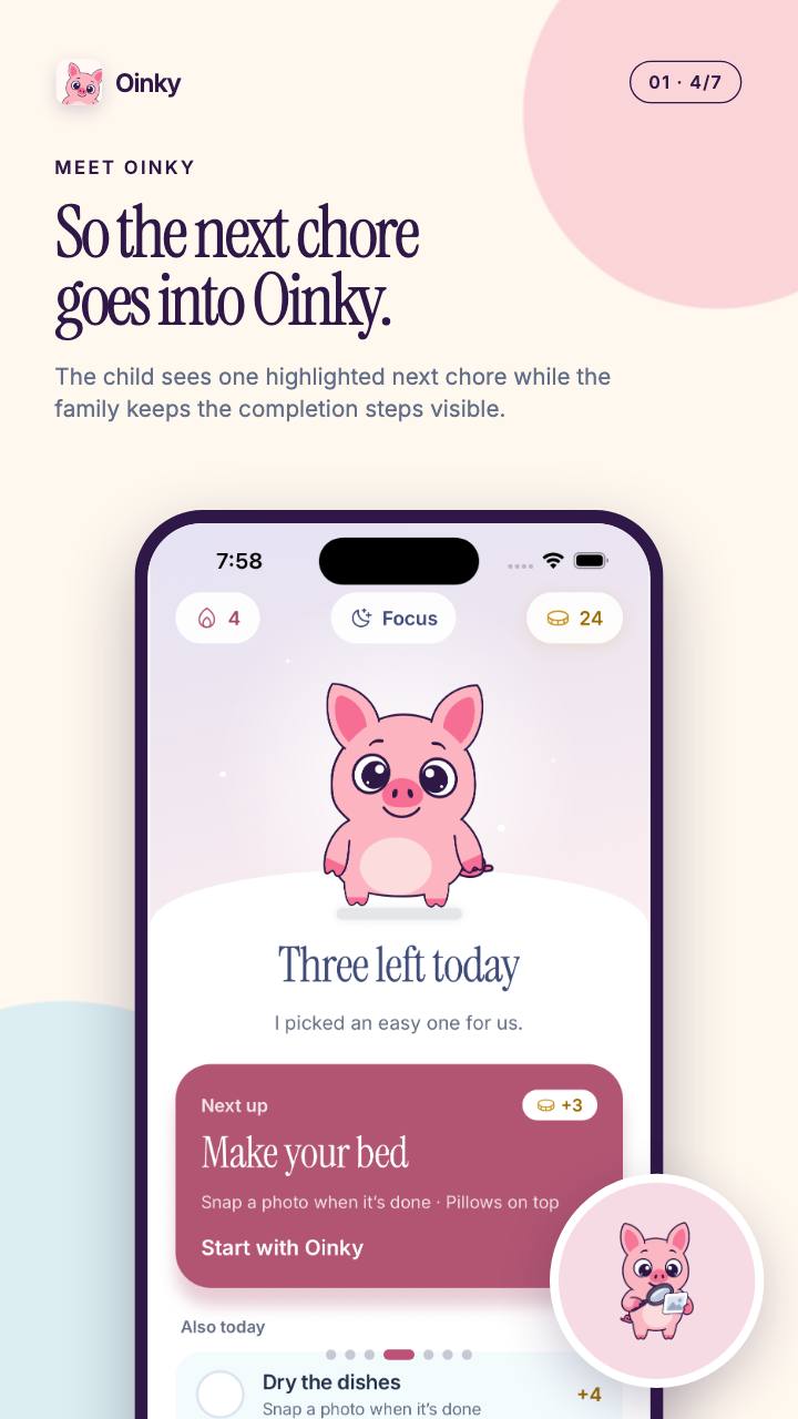 Oinky product reveal slide